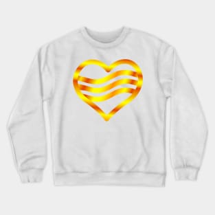 Gold ribbon heart Crewneck Sweatshirt